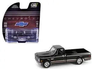 1972 Chevrolet Cheyenne C10 Short Bed Pickup Truck Black "Hobby Exclusive" Series 1/64 Diecast Model Car by Greenlight