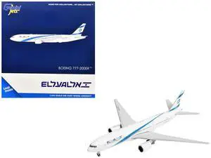 Boeing 777-200ER Commercial Aircraft "EL AL Israel Airlines" (4X-ECB) White with Blue 1/400 Diecast Model Airplane by GeminiJets