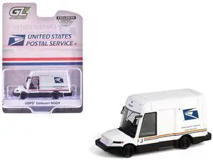 Oshkosh Next Generation Delivery Vehicle (NGDV) "USPS" White with Red and Blue Stripes 1/64 Diecast Model Car by Greenlight