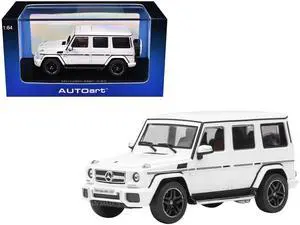 2017 Mercedes-Benz AMG G 63 White 1/64 Diecast Model Car by Autoart