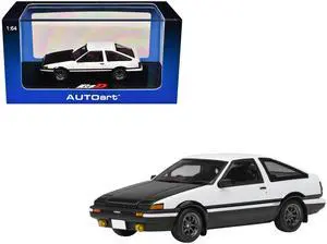 Toyota Sprinter Trueno (AE86) RHD "Project D Final Version" White with Graphics "Initial D" 1/64 Diecast Model Car by Autoart