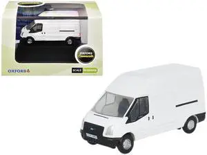 2006 Ford Transit LWB High Roof Van White 1/148 (N) Scale Diecast Model Car by Oxford Diecast