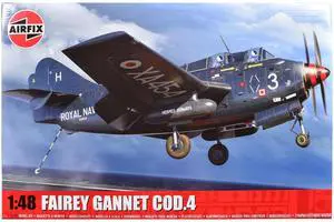 Level 4 Model Kit Fairey Gannet COD.4 Aircraft with 3 Scheme Options 1/48 Plastic Model Kit by Airfix