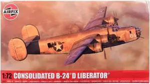Level 3 Model Kit Consolidated B-24D Liberator Bomber Aircraft with 2 Scheme Options 1/72 Plastic Model Kit by Airfix