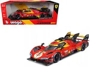 Ferrari 499P #50 "Ferrari AF Corse" Winner "24 Hours of Le Mans" (2024) "Racing" Series 1/18 Diecast Model Car by Bburago