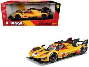 FFerrari 499P #83 "Ferrari AF Corse" "24 Hours of Le Mans" (2024) "Racing" Series 1/18 Diecast Model Car by Bburago