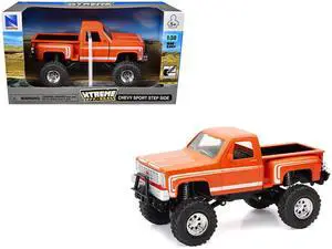 Chevrolet Sport Step Side Pickup Truck Orange with White Graphics "Xtreme Off-Road" Series 1/30 Diecast Model by New Ray