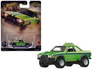Subaru BRAT Utility Truck Green Metallic with Stripes "HW Off Road" Series Diecast Model Car by Hot Wheels