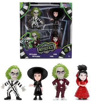 Set of 4 Diecast Figures "Beetlejuice" (1988) Movie "Metalfigs" Series Diecast Models by Jada