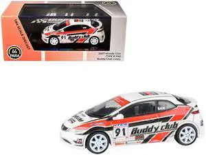 2007 Honda Civic Type R FN2 RHD  #91 "Buddy Club - Asian Touring Car Series" (2012) 1/64 Diecast Model Car by Paragon Models