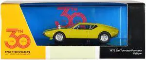 1972 De Tomaso Pantera Yellow "Petersen Automotive Museum 30th Anniversary" 1/64 Diecast Model Car by Paragon Models