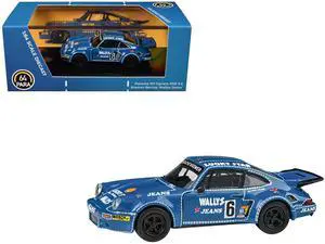 1975 Porsche 911 Carrera RSR 3.0 #6 "Kremer Racing - Wallys Jeans" Blue 1/64 Diecast Model Car by Paragon