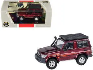 2014 Toyota Land Cruiser LC 71 Red Metallic with Graphics 1/64 Diecast Model Car by Paragon Models