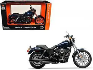 2004 Harley-Davidson Dyna Super Glide Sport Blue 1/12 Diecast Motorcycle Model by Maisto