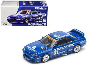 GTR R32 RHD #12 "Calsonic" Winner "Japanese Touring Car Championship" (1990) 1/64 Diecast Model Car by Pop Race