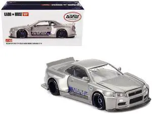 Nissan Skyline GT-R (R34) "Kaido Works Shinjuku V1" Silver Metallic "Kaido House" Special die cast model car by Mini GT
