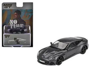 ChAston Martin DBS RHD Gray Metallic 007 James Bond "No Time to Die" (2021) Movie Limited Ed 1/64 Diecast Model Car by Mini GT