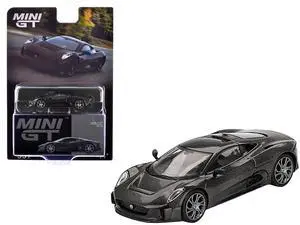 Jaguar C-X75 "Test Car" Black Carbon Limited Edition 1/64 Diecast Model Car by Mini GT