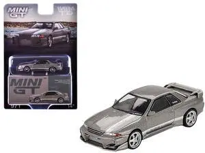 Nissan Skyline GT-R (R32) RHD "Veilside Combat C-I" Gray Metallic Limited Edition 1/64 Diecast Model Car by Mini GT