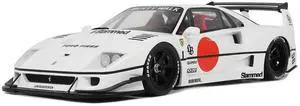 2023 LB-Works F40 White with Graphics 1/18 Model Car by GT Spirit