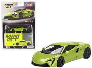 McLaren Artura Flux Green Metallic Limited Edition to 2040 pieces Worldwide 1/64 Diecast Model Car by Mini GT