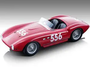 Ferrari 735S-166MM Spyder #556 "Mille Miglia" (1954) Limited Edition to 90 pieces 1/18 Model Car by Tecnomodel