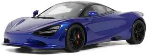 2023 McLaren 750S Coupe Blue Metallic with Black Top 1/18 Model Car by GT Spirit