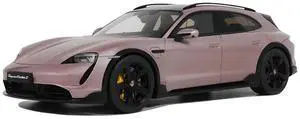2022 Porsche Taycan Turbo S Cross Turismo Pink Metallic 1/18 Model Car by GT Spirit