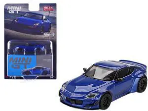 Nissan Z "Pandem" Seiran Blue Metallic Limited Edition to 4800 pieces Worldwide 1/64 Diecast Model Car by Mini GT