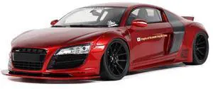 2022 Audi R8 "LB Works" Red Metallic 1/18 Model Car by GT Spirit