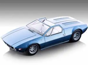 1966 De Tomaso Mangusta Spyder Blue Metallic Limited Edition to 40 pieces Worldwide 1/18 Model Car by Tecnomodel