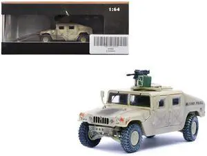 M988 Modern 4×4 Utility Vehicle w/Grenade Launcher Desert Sand "Gulf War" (1990) 1/64 Diecast Model by Panzerkampf