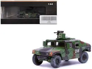 M988 Modern 4×4 Utility Vehicle with Grenade Launcher Camouflage "Military Miniature" Series 1/64 Diecast Model by Panzerkampf