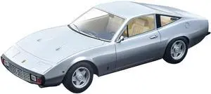 1971 Ferrari 365 GTC/4 Silver w/ Cream Interior Mythos Series Ltd Ed 80 pcs Worldwide 1/18 Model Car by Tecnomodel