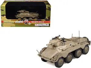 Sd.Kfz. 234/3 Armored Vehicle "#03, 3rd Panzer Division, Hungary" (1945) German Army 1/72 Die Cast Model by Panzerstahl