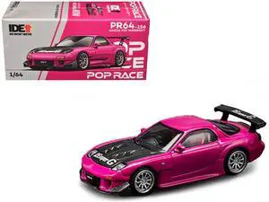Mazda RX-7 Widebody RHD Pink with Carbon Hood "Indonesia Diecast Expo 2024 Exclusive" 1/64 Die Cast Model Car by Pop Race