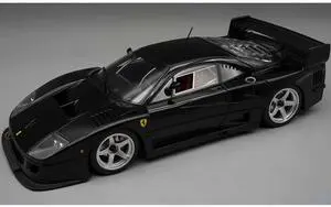 Ferrari F40 LM Black with Silver 5 Spoke Rims "Press Version" (1996) Limited Edition to 40 pieces 1/18 Model Car by Tecnomodel