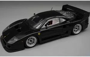 Ferrari F40 LM Black with Silver Enkei Rims "Press Version" (1996) Limited Edition to 40 pieces 1/18 Model Car by Tecnomodel