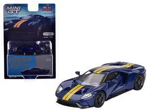 Ford GT Sunoco Blue with Yellow Stripes Limited Edition to 3600 pieces Worldwide 1/64 Die Cast Model Car by Mini GT