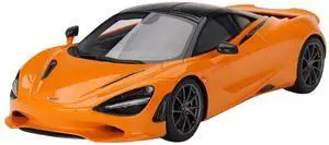 McLaren 750S McLaren Orange with Black Top 1/18 Model Car by Top Speed