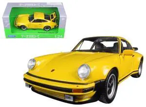 1974 Porsche 911 Turbo 3.0 Yellow 1/24 Diecast Model Car by Welly