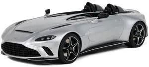 2020 Aston Martin V12 Speedster Silver Metallic 1/18 Model Car by GT Spirit
