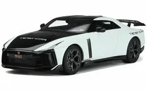 2021 Nissan GT-R50 Test Car Black and White 1/18 Model Car by GT Spirit