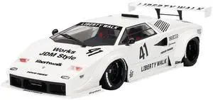 Lamborghini Countach LB-WORKS #41 White "2024 Tokyo Auto Salon" 1/18 Model Car by Top Speed