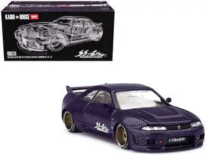 Nissan Skyline GT-R (R33) "Active Carbon R V2" RHD Purple Carbon "Kaido House" Special 1/64 Diecast Model Car by Mini GT