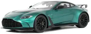 2023 Aston Martin Vantage V12 British Racing Green with Black Hood and Top 1/18 Model Car by GT Spirit