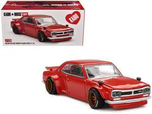 Nissan Skyline 2000GT-R (KPGC10) "Kaido Street V1" RHD Red "Kaido House" Special 1/64 Diecast Model Car by Mini GT