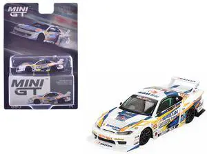 Nissan "LB-Super Silhouette" S15 SILVIA RHD #555 Yukio Fausto "Formula Drift Japan" (2023) 1/64 Diecast Model Car by Mini GT