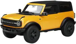 2021 Ford Bronco Wildtrak Cyber Orange Metallic with Black Top 1/18 Model Car by GT Spirit for ACME