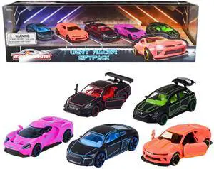 Light Racer Giftpack (2023) 5 Piece Set 1/64 Diecast Model Cars by Majorette